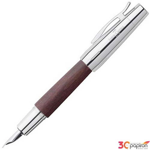 Faber-Castell töltőtoll E-motion -B- króm/fa sötétbarna 148213