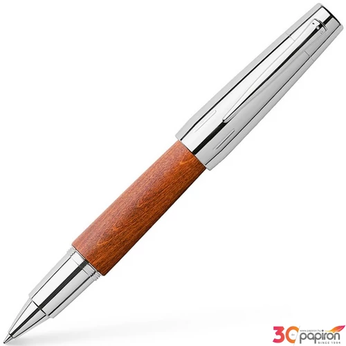 Faber-Castell rollertoll E-motion króm/fa barna tintás toll 148205