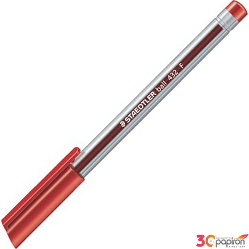 Toll golyós 0,3 Staedtler Ball kupakos piros Írószerek STAEDTLER 432 F-2
