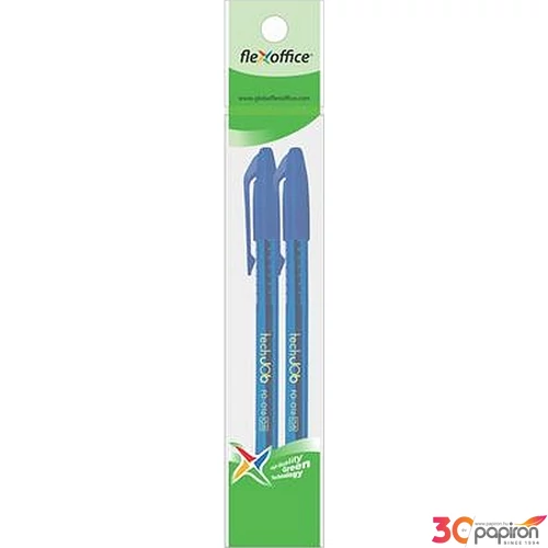 Toll golyós 0,4 Flexoffice TechJob 2db kupakos kék Írószerek FLEXOFFICE FO-016BLUEBL