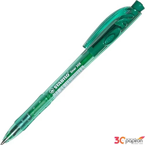 Toll golyós 0,38 Stabilo 308' Liner 308 nyomógombos zöld Írószerek STABILO 308F1036