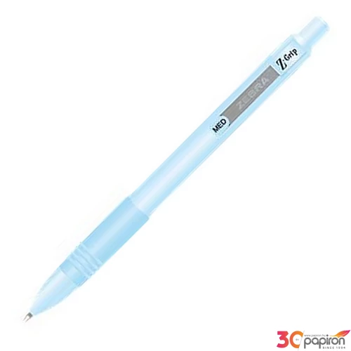 Toll Zebra 0,27mm nyomógombos Pastel kék tolltest Z-Grip kék tinta