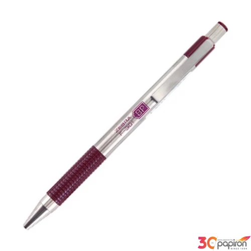Toll Zebra F-301 0,7mm bordó tolltest/kék színű tinta nyomógombos golyóstoll Tollbetét: F-07