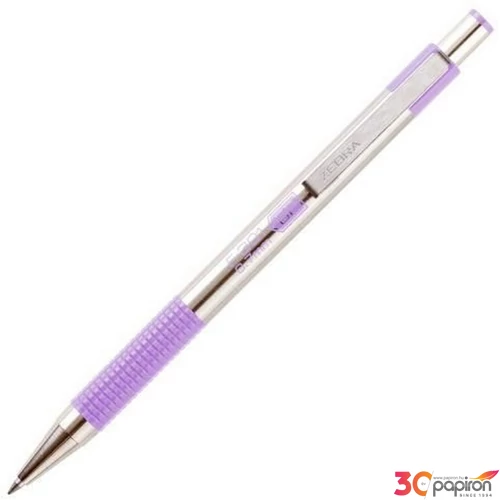 Toll Zebra F-301 0,25mm pasztell lila tolltest/kék színű tinta nyomógombos golyóstoll