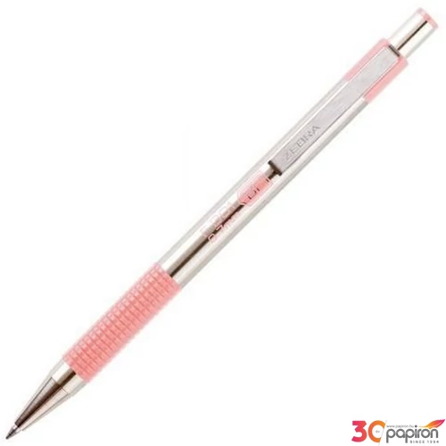 Toll Zebra F-301 0,7mm pasztell rózsa tolltest/kék színű tinta nyomógombos golyóstoll Tollbetét: F-07