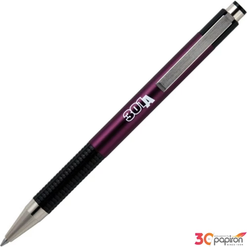 Toll Zebra F-301A 0,7mm metál mályva tolltest/kék színű tinta/ nyomógombos golyóstoll Tollbetét: F-07
