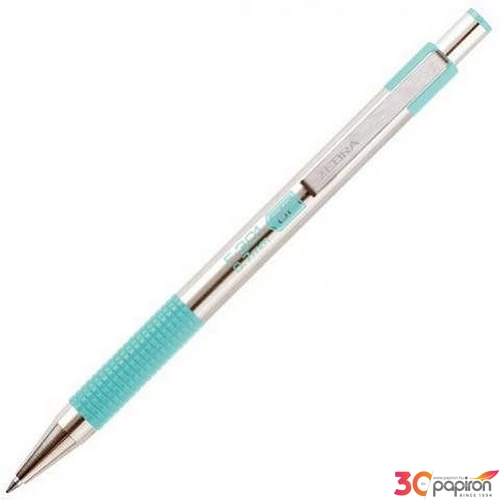 Toll Zebra F-301 0,7mm pasztell zöld tolltest/kék színű tinta nyomógombos golyóstoll Tollbetét: F-07