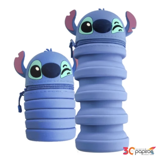 Tolltartó Bővíthető zipzárral Stitch fej jel összenyomható Colorino