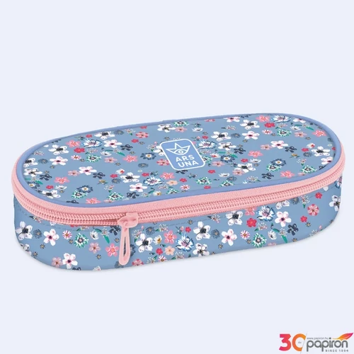 Tolltartó nagy Ars Una 24' Körzippes Pearl Blossom blue (5376) 24 54940863 Egyrekeszes zsebbel és írószert