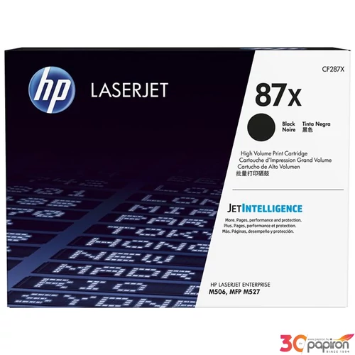Toner HP CF287X fekete, 87X, 18k LaserJet M506, M527 géphez