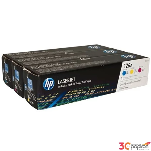 Toner HP CF341A fekete, 126A c+m+y, 3x1k ColorLaserJet Pro CP1025 géphez
