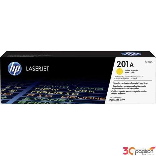 Toner HP CF402A színes, 201A sárga1,4k Color LaserJet Pro M252,M277 géphez