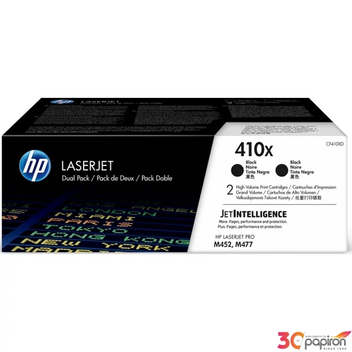 Toner HP CF410XD fekete, 2x 6,5k ColorLaserJet M452/477 géphez