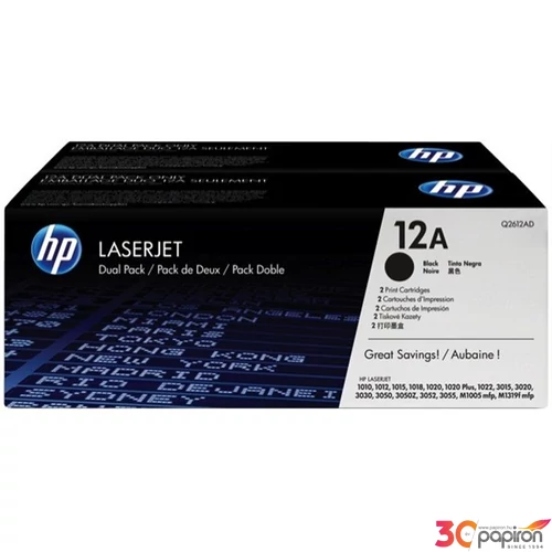 Toner lézer HP2612D Q2612A fekete 2X2k HP