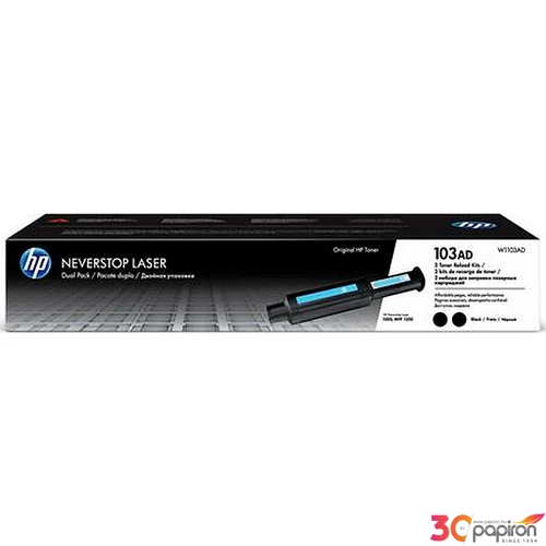 Toner lézer HP lézer, W1103AD HP 103AD, fekete, 2*2,5k