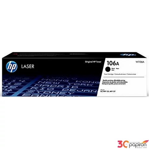 Toner lézer HP lézer, W1106A HP 106A, fekete, 1k