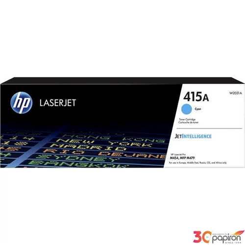 Toner lézer HP lézer, W2031A HP 415A, cián, 2,1k