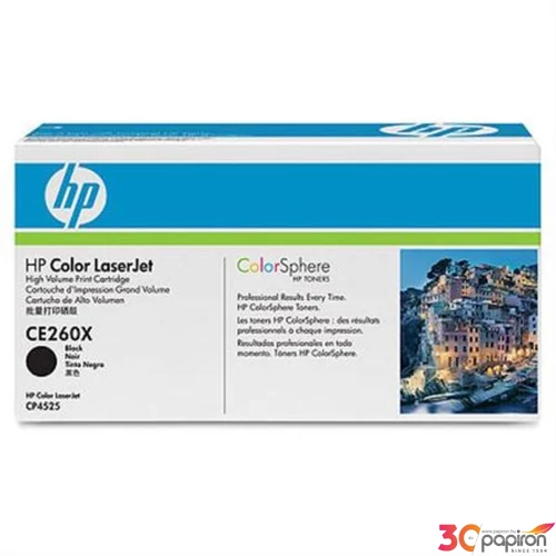 Toner lézer HPCE260X CE260X fekete 17k HP