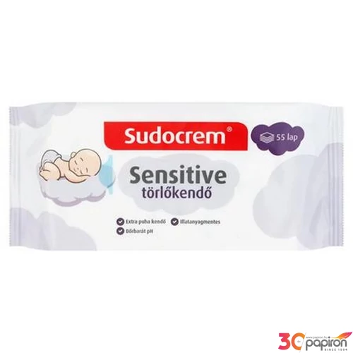 Törlőkendő 55lap SUDOCREM Sensitive