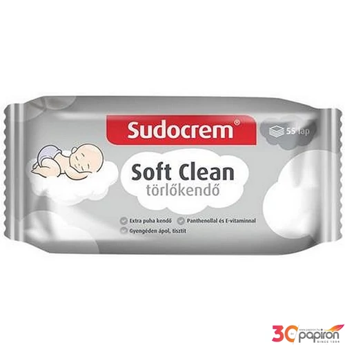 Törlőkendő 55lap SUDOCREM Soft Clean