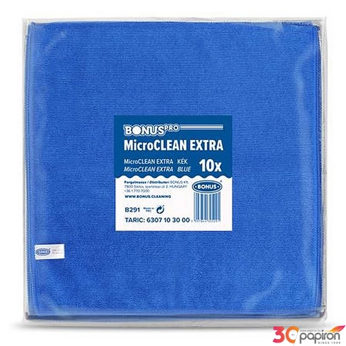Törlőkendő univerzális 10db 40x40cm BONUS MicroCLEAN Extra kék