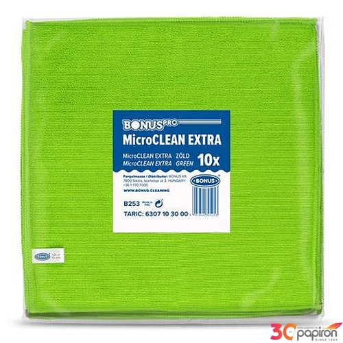 Törlőkendő univerzális 10db 40x40cm BONUS MicroCLEAN Extra zöld