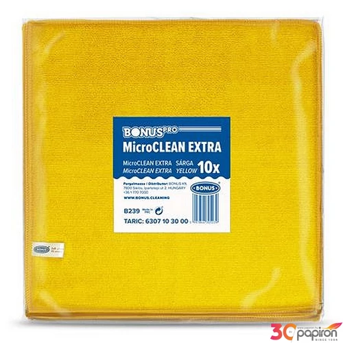 Törlőkendő univerzális 10db 40x40cm BONUS MicroCLEAN Extra sárga