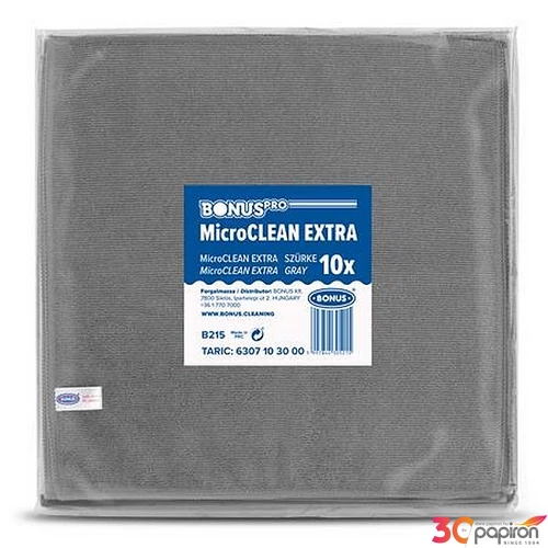 Törlőkendő univerzális 10db 40x40cm BONUS MicroCLEAN Extra szürke