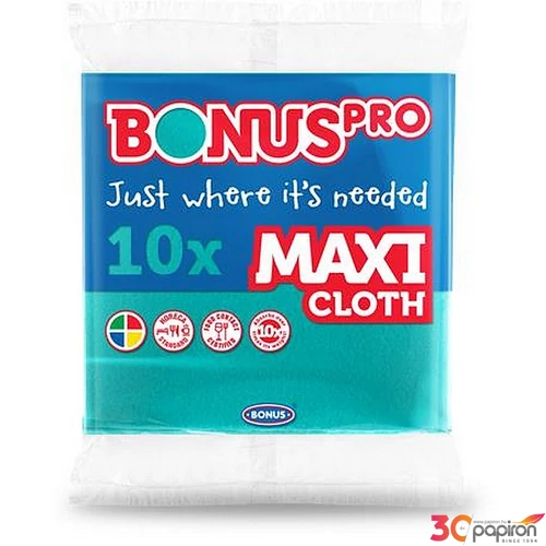 Törlőkendő univerzális 10db BONUS MAXI zöld