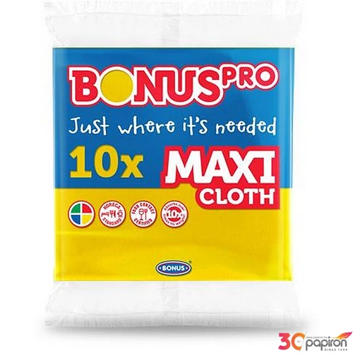 Törlőkendő univerzális 10db BONUS MAXI sárga