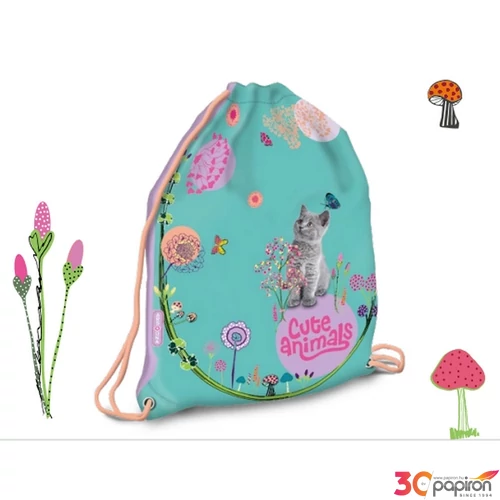 Tornazsák Ars Una sportzsák Cute Animals-kitten (5368) 24 cica 53563682 Könnyű erős tartós anyagból