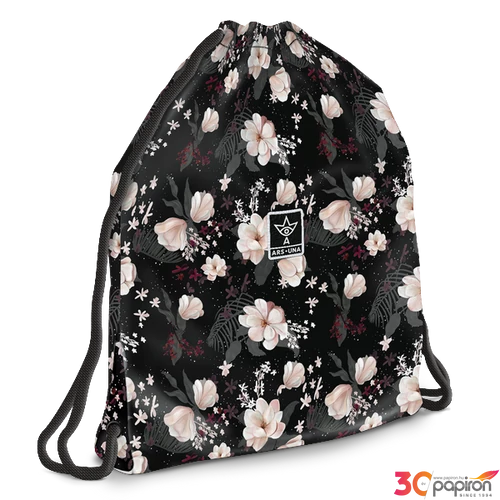 Tornazsák Ars Una sportzsák Tinédzser Flowery black (5374) 24 54593749 Könnyű erős tartós anyagból