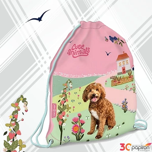 Tornazsák Ars Una sportzsák Cute Animals Doggie (5458) 25 53564580 Könnyű erős tartós anyagból