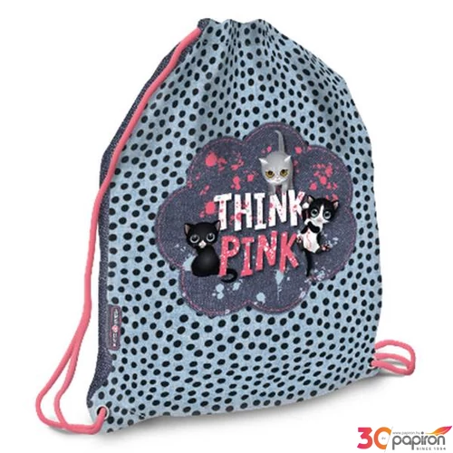 Tornazsák Ars Una sportzsák Think Pink - cicás (5258) 23 53562852 Könnyű erős tartós anyagból