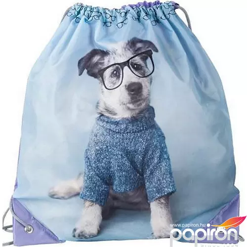 Paso tornazsák Kutya 38x40 20g kutya szemüveges kék Új 2020-21-es kollekció Paso