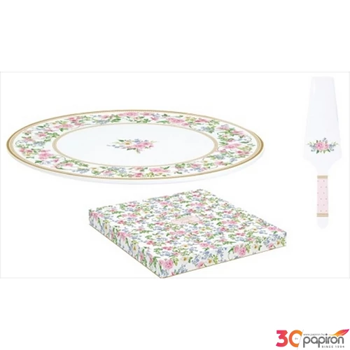 Tortatál porcelán 32cm dobozban,Garden Joy dobozban