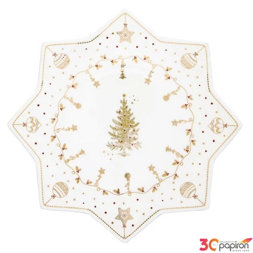 Tortatál Porcelán karácsonyi 32cm, Christmas Lights dobozban