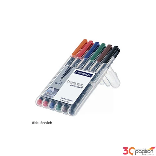Alkoholos marker Staedtler Lumocolor 318 F OHP 0,6mm tűhegyű 6szín Írószerek STAEDTLER 318 WP6