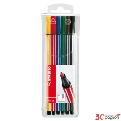 Filckészlet 6 Stabilo Pen 68 1mm-es 6színű készlet Írószerek STABILO 6806/PL