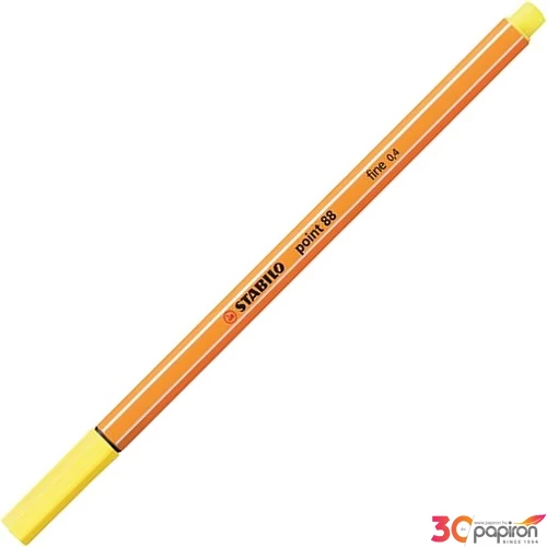 Tűfilc citromsárga Stabilo Point 88'/24, 0,4mm-es Írószerek STABILO 88/24