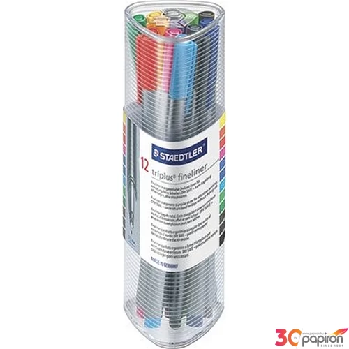 Tűfilc készlet 12 Staedtler Triplus 0,3mm-es 12színű készlet Írószerek STAEDTLER 334 PR12