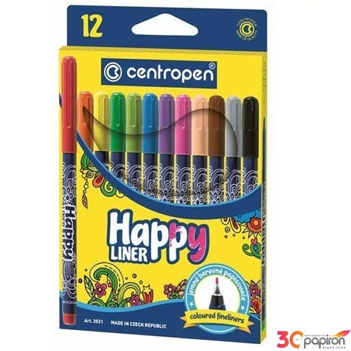 Tűfilc készlet Centropen Happy Liner 12db-os készlet