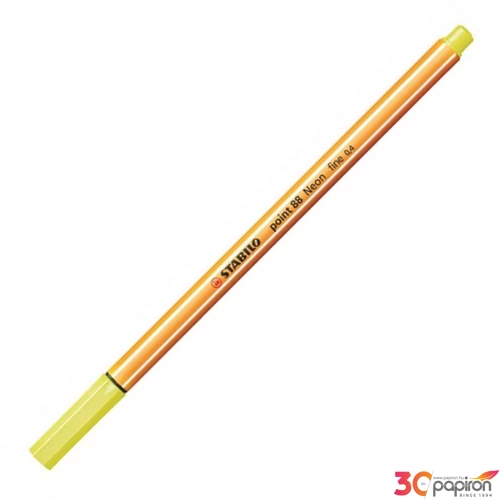Tűfilc neon sárga Stabilo Point 88'/024, 0,4mm-es Írószerek STABILO 88/024