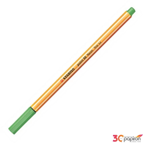 Tűfilc neon zöld Stabilo Point 88'/033, 0,4mm-es Írószerek STABILO 88/033