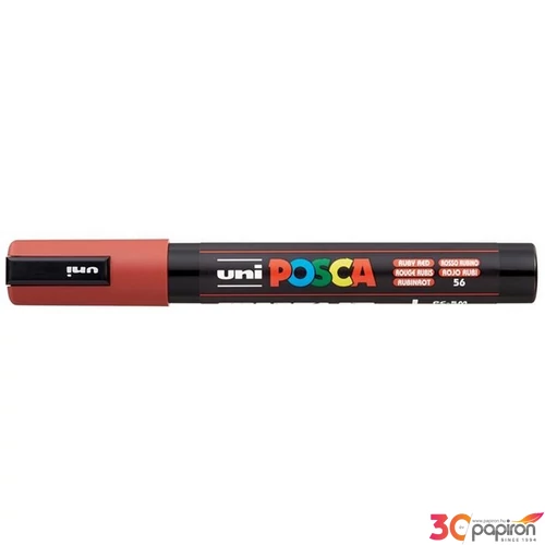 Dekormarker Uni Posca 5M 1,8-2,5mm, rubin vörös filctoll, marker