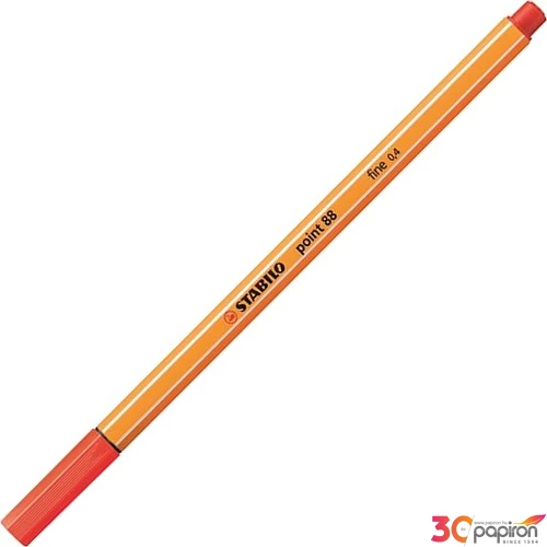 Tűfilc világos piros Stabilo Point 88'/48, 0,4mm-es Írószerek STABILO 88/48