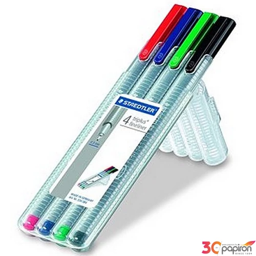 Tűfilc készlet 4 Staedtler Triplus Box 0,3mm-es 4színű készlet Írószerek STAEDTLER 334 SB4