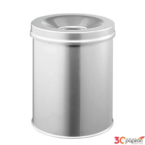 Tűzálló szemetes fém kerek DURABLE Safe ezüst