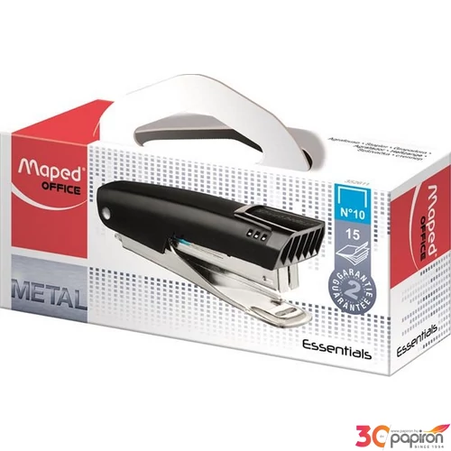 Tűzőgép No.10 Maped Essentials Pocket 15lap fém fekete Irodai kisgépek MAPED 352611