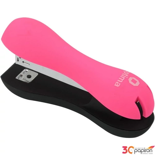 Tűzőgép Optima Soft Touch 20lapos 24/6, 26/6 pink rózsaszín Papiron
